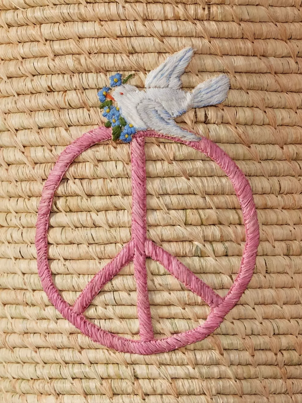 Raffia Kurv Peace & Fredsdue