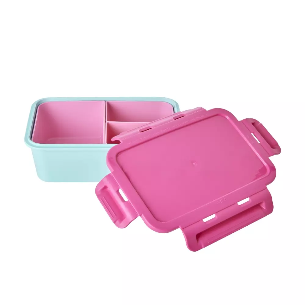 Matboks Med 3 Rom Rosa/Mint, 5708315251715, BXLUN-IMI, Kjøkken, Matbokser, Rice, Lunchbox with 3 Inserts in Color Pink and Mint