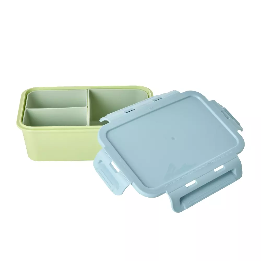 Matboks Med 3 Rom Grønn/Blå, 5708315251746, BXLUN-SGB, Kjøkken, Matbokser, Rice, Lunchbox with 3 Inserts in Color Soft Green and Blue