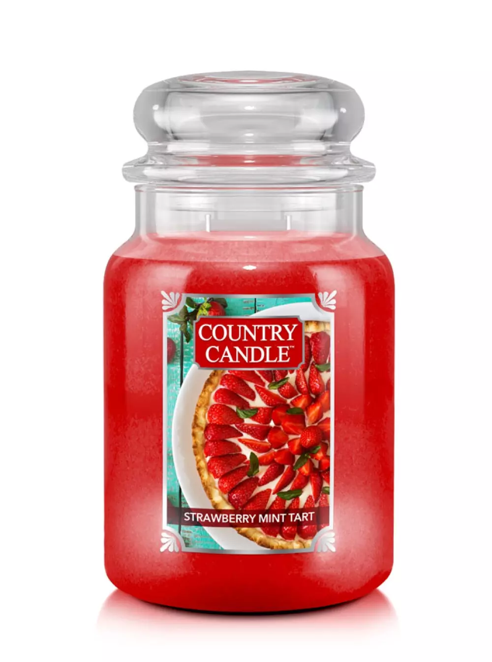 Country Candle Duftlys Large Strawberry Mint, 846853076195, CC-0089-000989, Interiør, Duft, Country Candle, House of Månsson, Doftljus Country Candle Stor-Strawberry Mint Tart