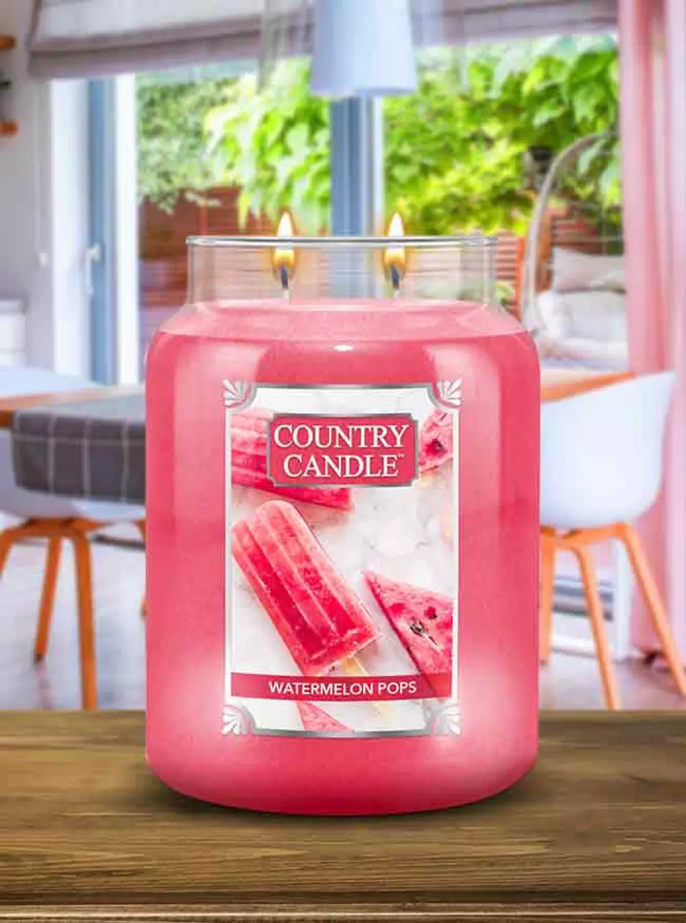 Country Candle Duftlys Large Watermelon, 846853076355, CC-0089-001005, Interiør, Duft, Country Candle, House of Månsson, Doftljus Country Candle Stor-Watermelon Pops