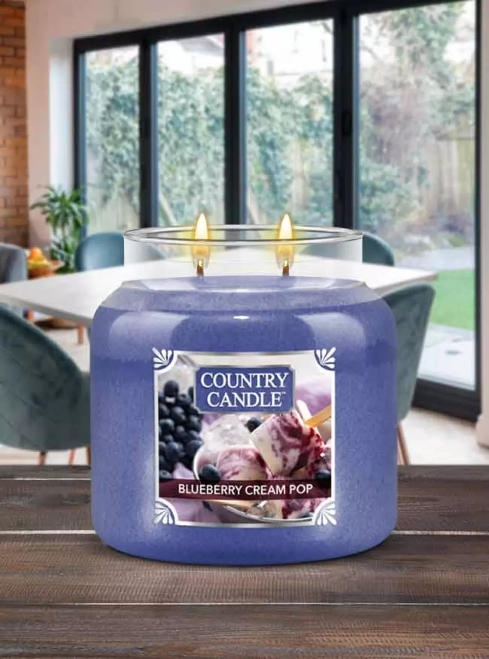 Country Candle Duftlys Medium Blueberry, 846853074405, CC-0090-000914, Interiør, Duft, Country Candle, House of Månsson, Doftljus Country Candle Mellan-Blueberry Cream Pop