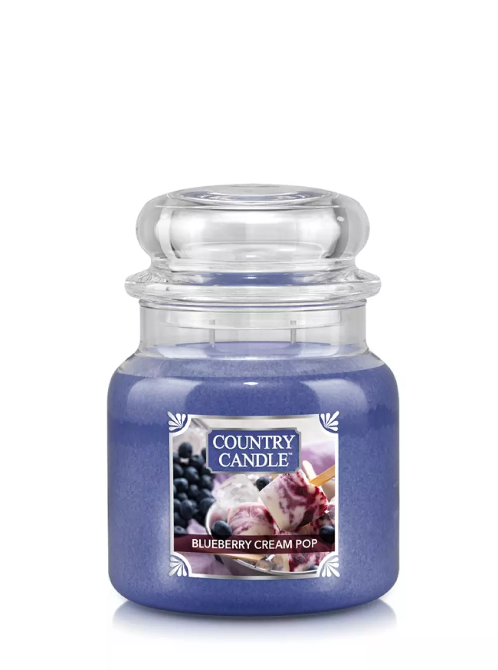 Country Candle Duftlys Medium Blueberry, 846853074405, CC-0090-000914, Interiør, Duft, Country Candle, House of Månsson, Doftljus Country Candle Mellan-Blueberry Cream Pop