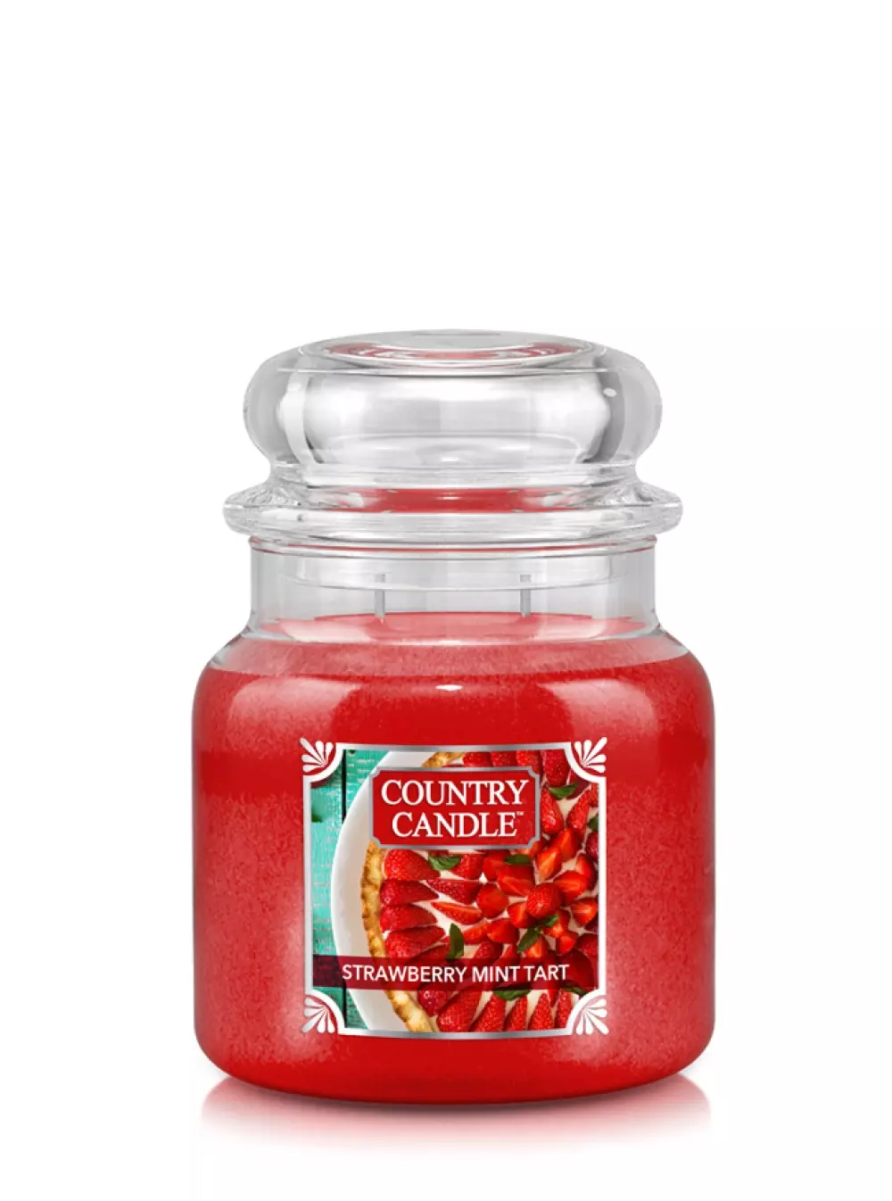 Country Candle Duftlys Medium Strawberry, 846853075150, CC-0090-000989, Interiør, Duft, Country Candle, House of Månsson, Doftljus Country Candle Mellan-Strawberry Mint Tart