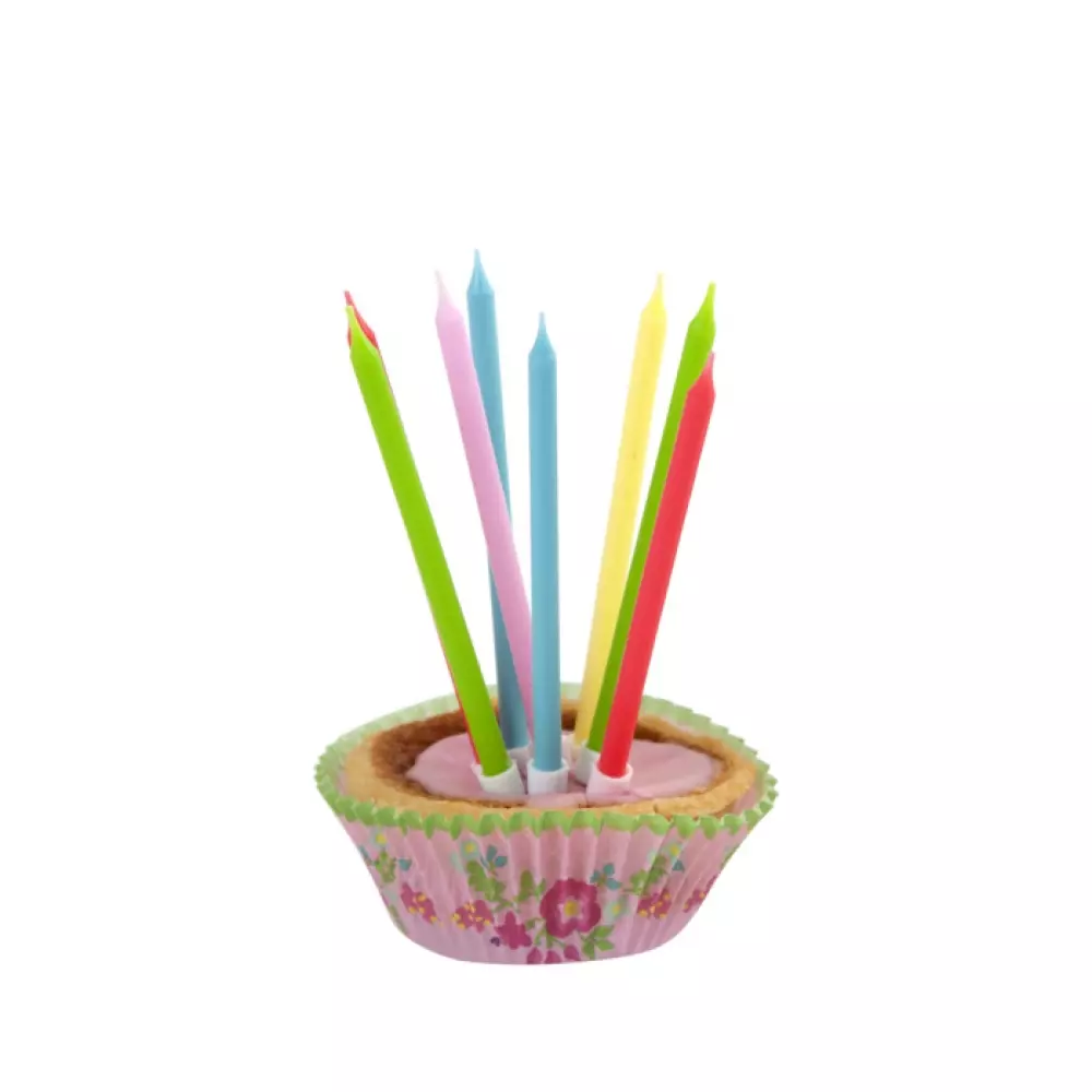 Kakelys 20pk L13, 5708315011791, CDCAK-XC, Party, Kakepynt, Rice, Wax Cake Candles - Multicolor