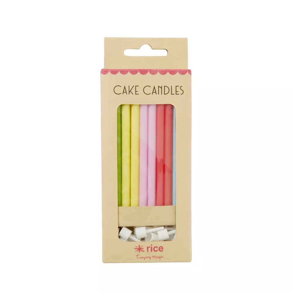 Kakelys 20pk L13, 5708315011791, CDCAK-XC, Party, Kakepynt, Rice, Wax Cake Candles - Multicolor