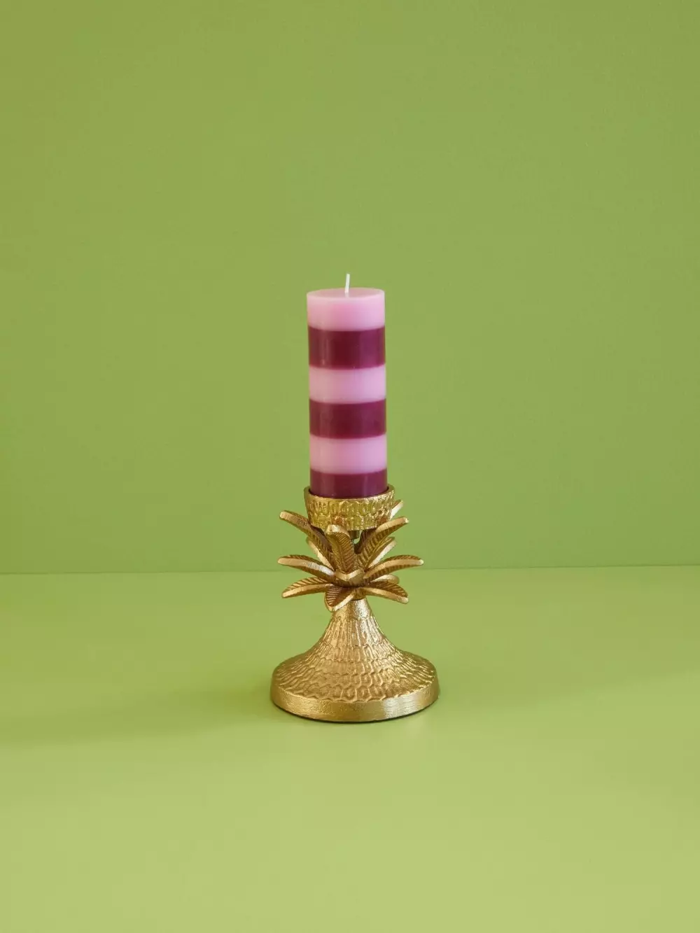 Lysestake Gullpalme H16, 5708315244915, CDHOL-PALM, Interiør, Lysestaker, Rice, Golden Palm Tree Shaped Metal Candle Holder