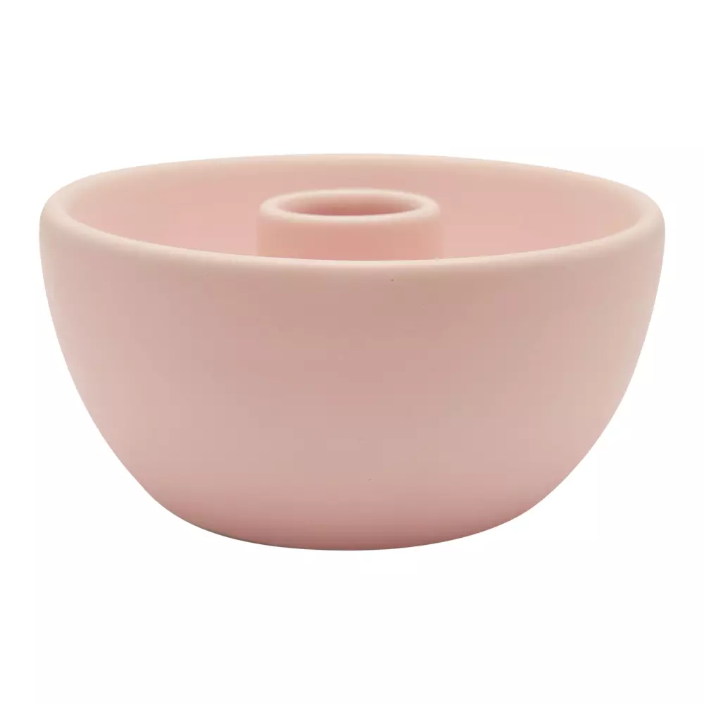 Lysestake Pale Pink, 5707463394657, CERCANSR1906, Interiør, Lysestaker, GreenGate, Candle holder pale pink small round