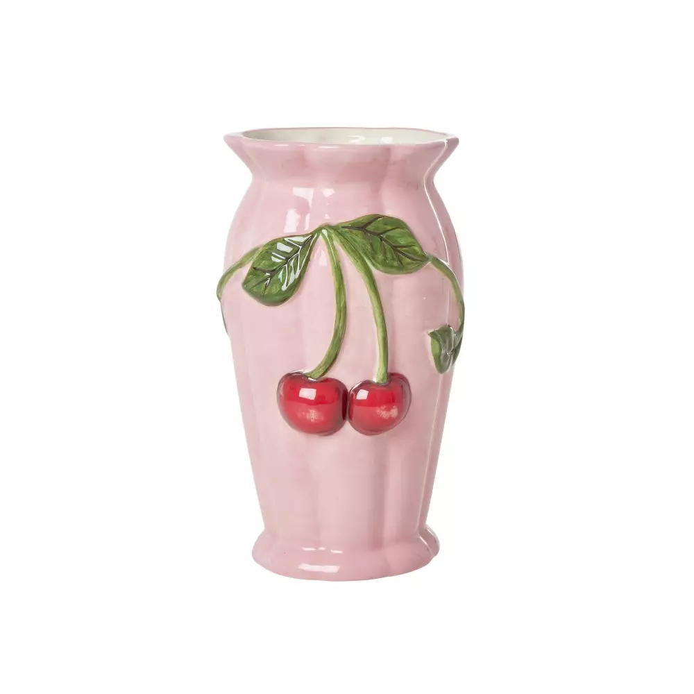 Keramikkvase Kirsebær, 5708315250992, CEVAS-CHERRY, Interiør, Vaser, Rice, Ceramic Vase with Cherry Sculpture - Pink