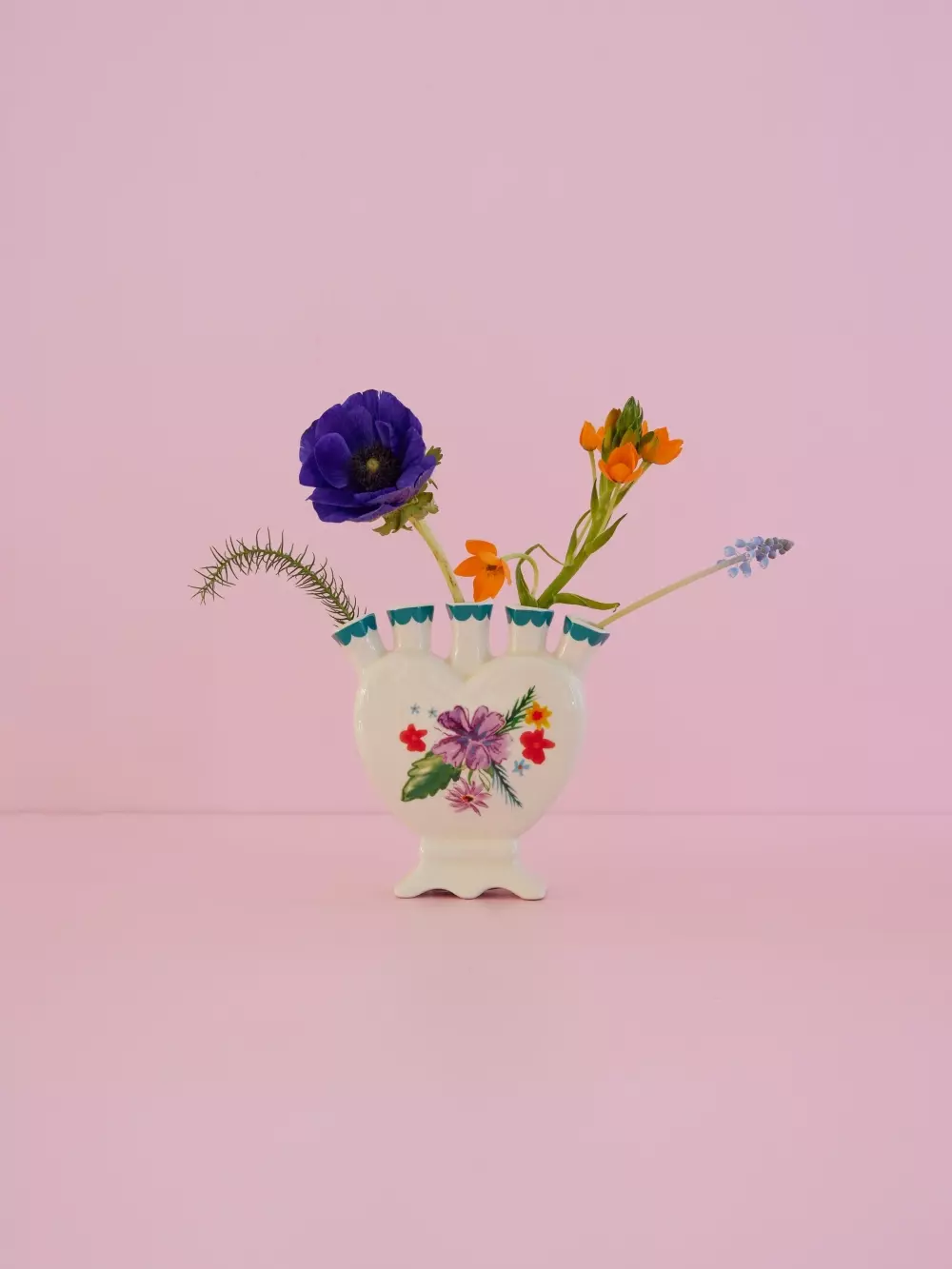 Fingervase Med Blomsterdesign