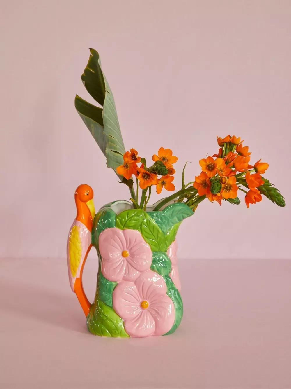 Keramikkvase Blomster og Fugl, 5708315210408, CEVAS-FLO, Interiør, Vaser, Rice, Ceramic Vase in Flower Shape