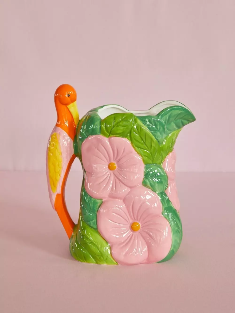 Keramikkvase Blomster og Fugl, 5708315210408, CEVAS-FLO, Interiør, Vaser, Rice, Ceramic Vase in Flower Shape