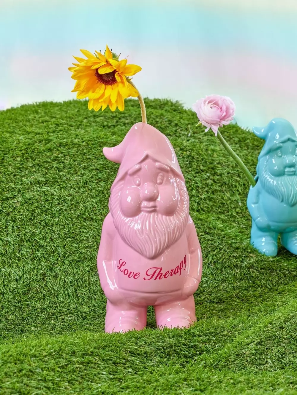 Love Therapy Vase Gnome Rosa, 5708315255218, CEVAS-LTGNSI, Interiør, Vaser, Rice, Ceramic Love Therapy Gnome in Soft Pink - Large