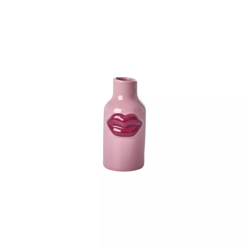 Red Lips Vase H14, 5708315244472, CEVAS-XSLIPI, Interiør, Vaser, Rice, Ceramic Vase with Lips in Pink - Extra Small