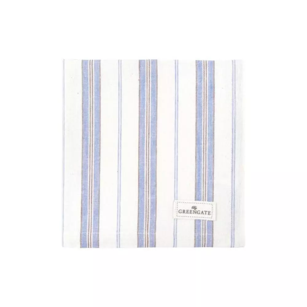 Servietter Nicola pale blue, 5707463399928, COTNAPWLNIL2908, Interiør, Servietter, GreenGate, GIVEAWAY Napkin with lace Nicola pale blue