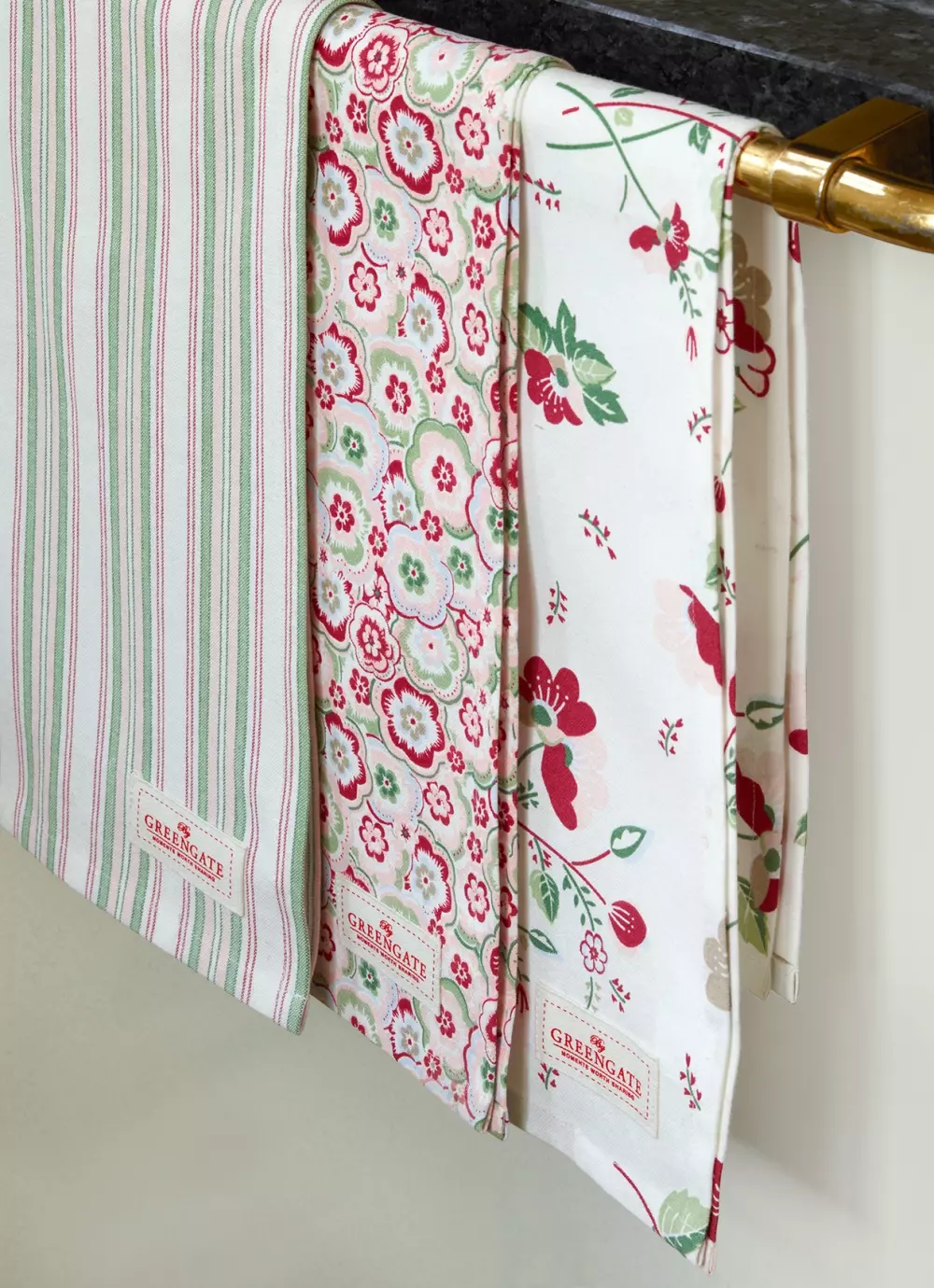 Kjøkkenhåndkle Leona Pale Pink 50x70, 5707463467023, COTTEALNA1912, Tekstil, Kjøkkentekstiler, GreenGate, Tea towel Leona pale pink