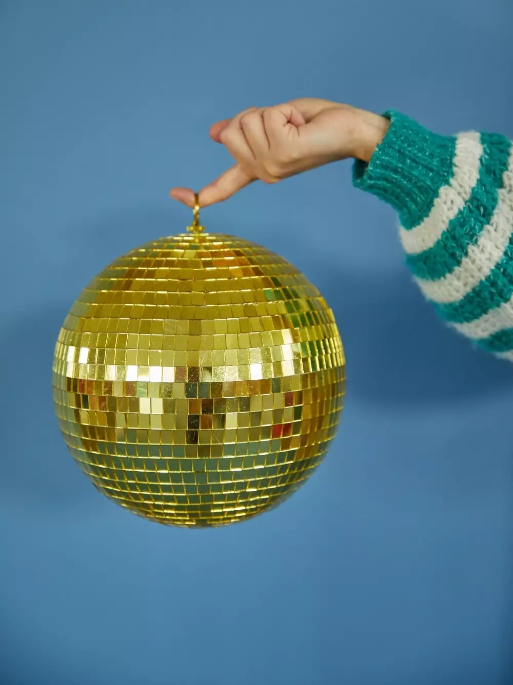 Discokule Gull L, 5708315199055, DISCO-LGOLD, Interiør, Diverse Interiør, Rice, Disco Ball in Gold - Large