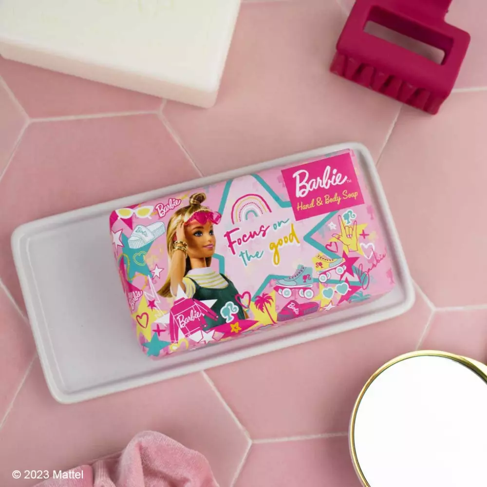 Barbie Soap - Focus On The Good, 840274008414, EXBS004, Baderom, Håndsåper, Barbie, Terrigeno, ESC 190g Barbie Soap FOCUS ON THE GOOD (Vanilla Peach)