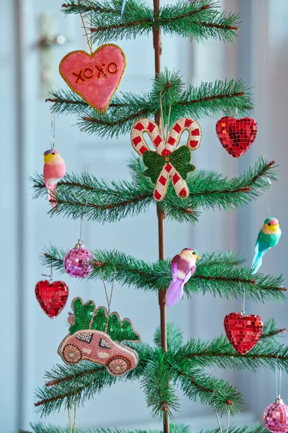 Fugler Dekor Hengende 6pk, 5708315260182, HABIR-SXC, Interiør, Figurer og Dekor, Rice, Hanging Deco Birds with Thread in 6 Asst. Colors - Small