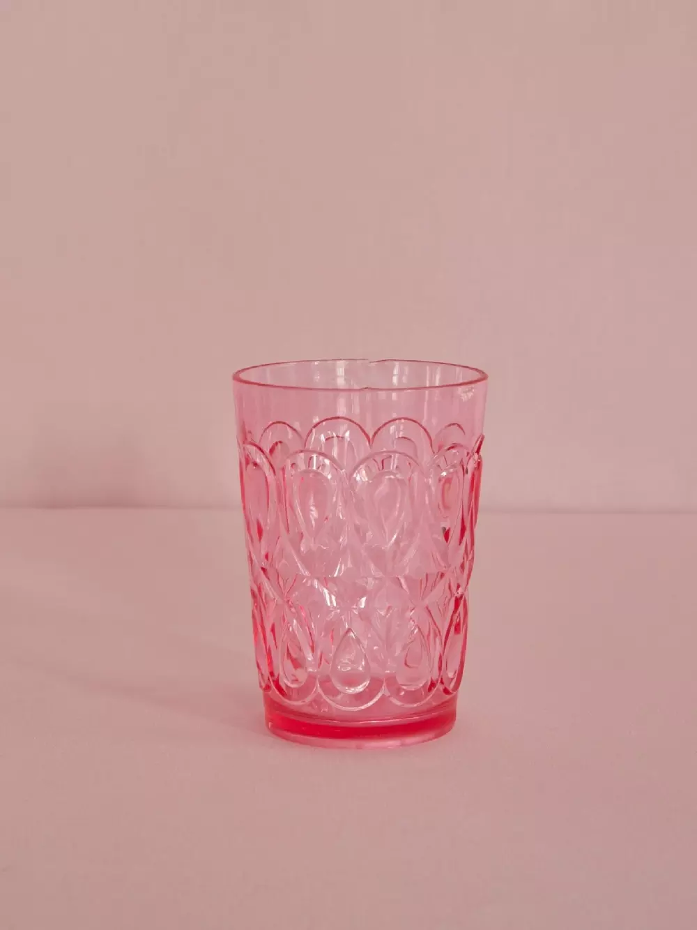 Glass Akryl Rosa, 5708315104042, HSGLC-SWI, Kjøkken, Glass, Rice, Acrylic Tumbler in Pink with Swirly Embossed Detail - 500 ml