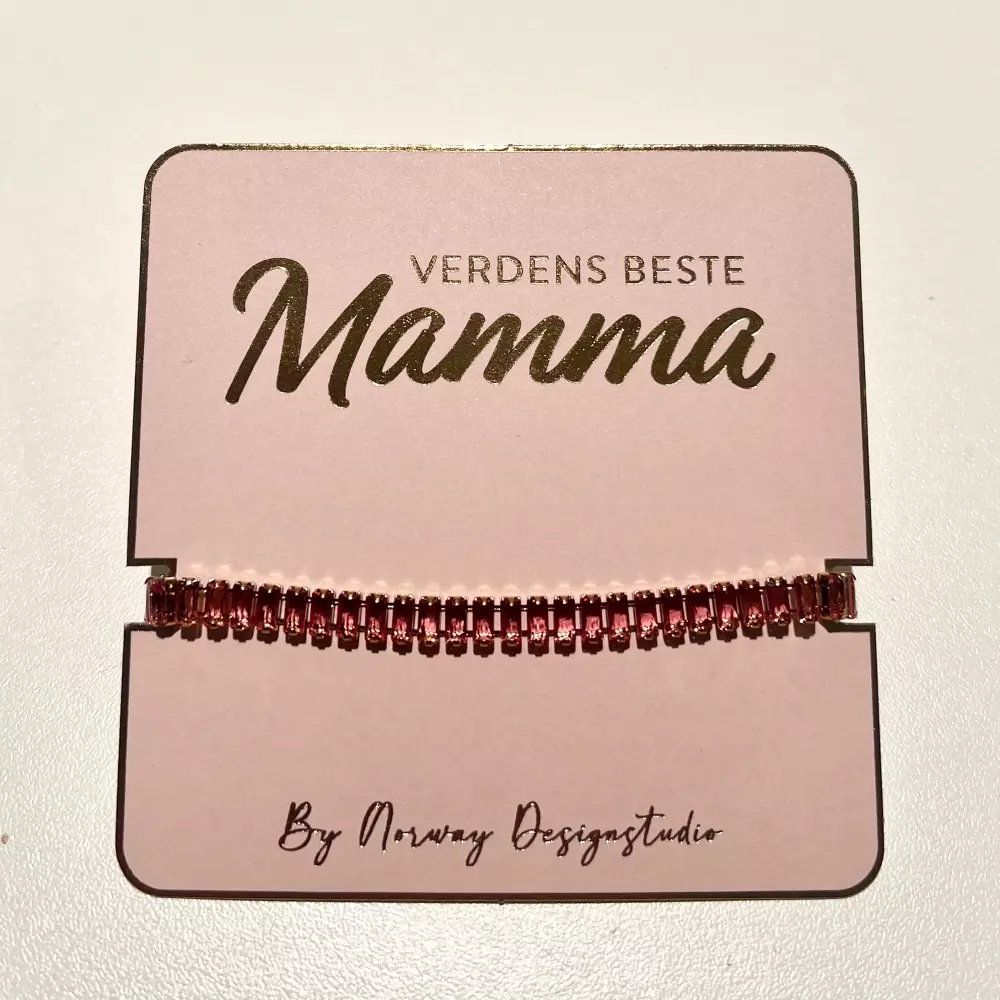 Armbånd Verdens Beste Mamma Rosa