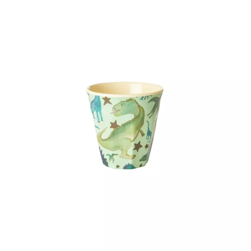 Melaminkopp Dino H7,5, 5708315201581, KICUP-DIN, Kjøkken, Melamin- & Treservise, Rice, Melamine Kids Cup with Dino print - Small - 160 ml