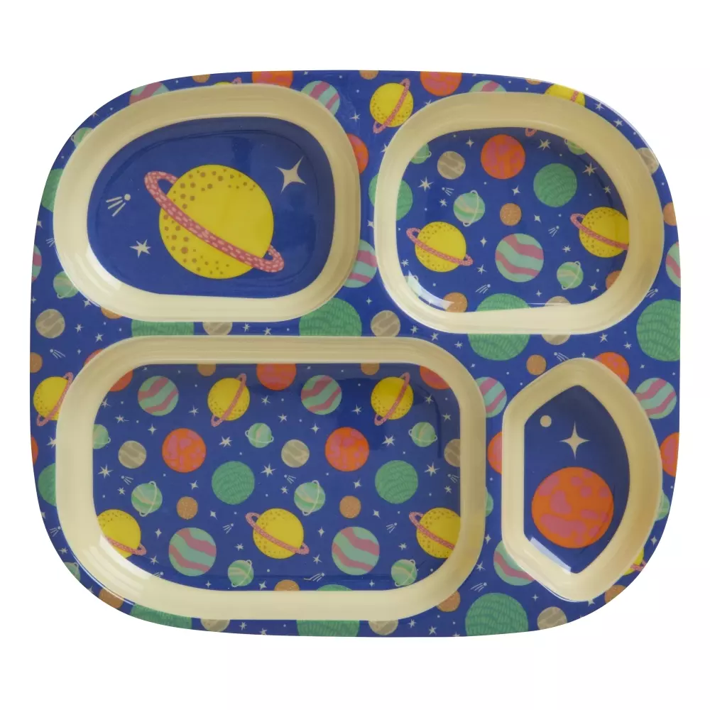 Melamin Asjett Galaxy, 5708315245677, KIPL4-GALAXY, Kjøkken, Melamin- & Treservise, Rice, Melamine Kids 4 Room Galaxy Print