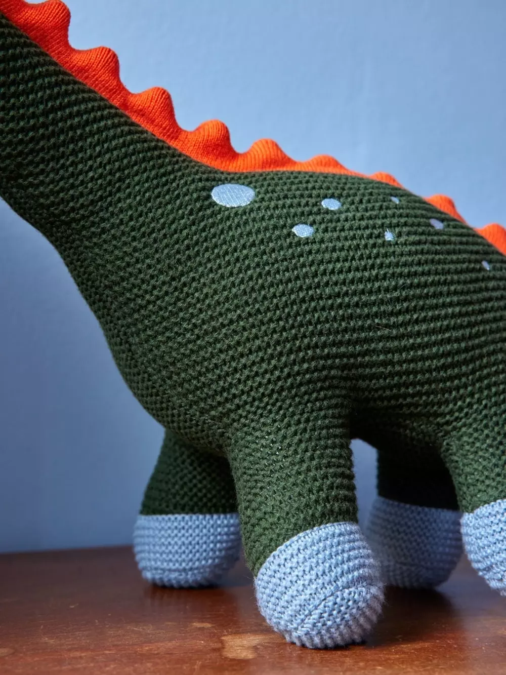 Strikket Kosedyr - Dinosaur, 5708315258660, KITOY-PTDIN, Interiør, Barn, Rice, Kids Knitted Plush Toy in Dinosaur Shape