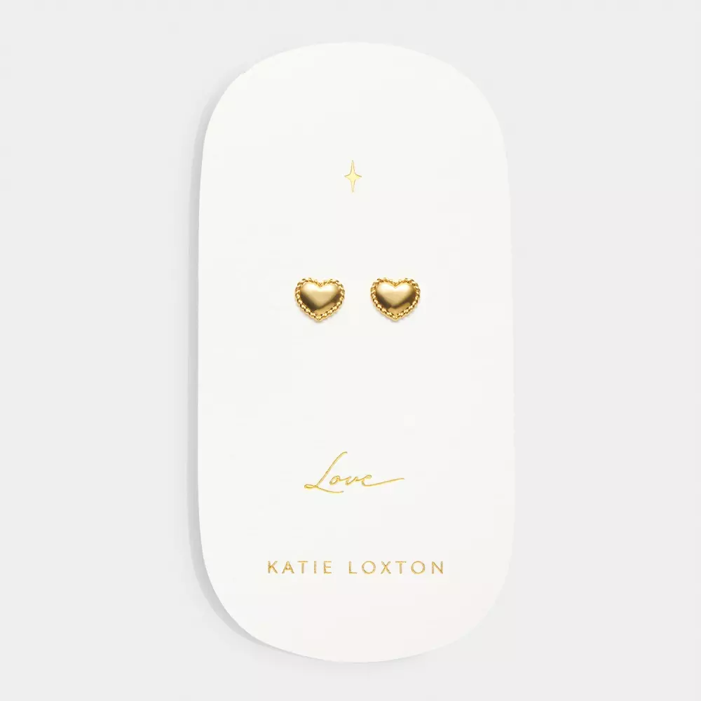 Love Heart Stud Øredobber Love, 5056625430895, KLJ6115, Accessories, Øredobber, KATIE LOXTON, NORWAY DESIGNstudio, LOVE HEART STUD EARRINGS | LOVE