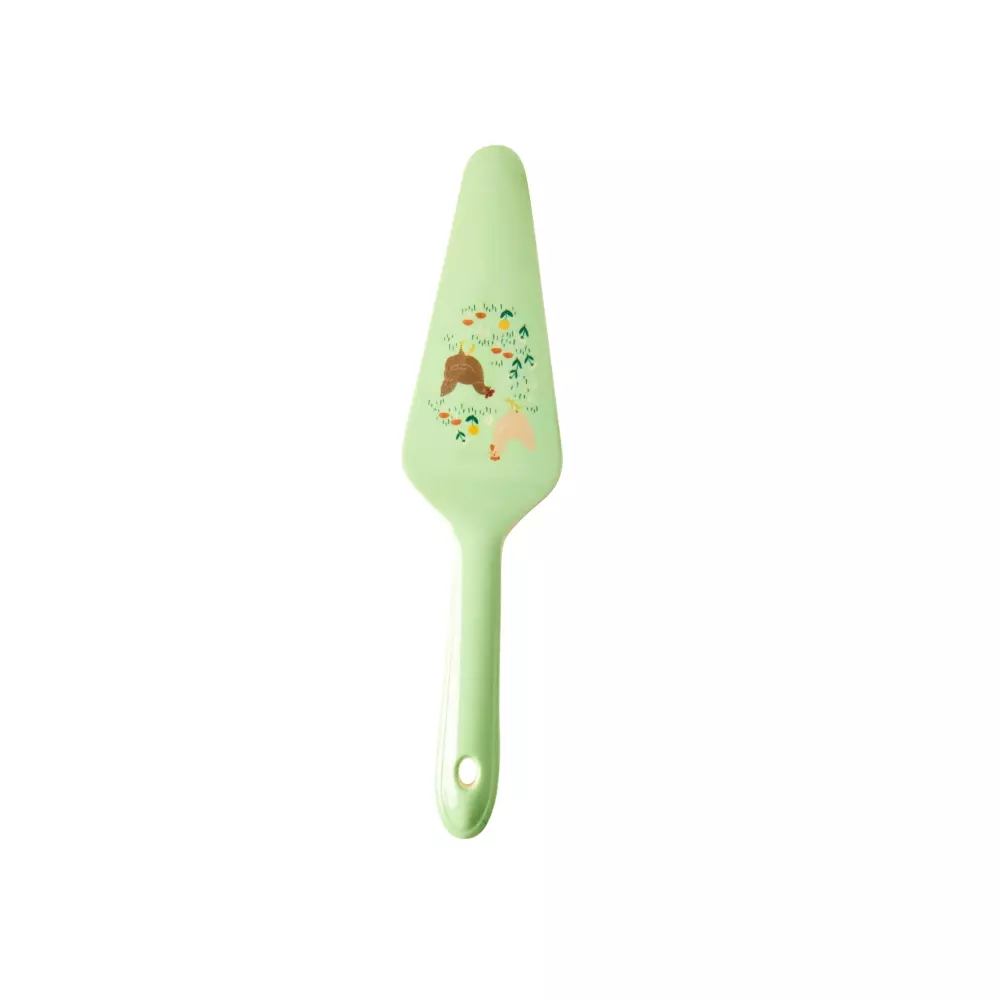 Kakespade Melamin Høner, 5708315218435, MECAS-EAHE, Kjøkken, Fat og Servering, Rice, Melamine Cake Server in Hen Print