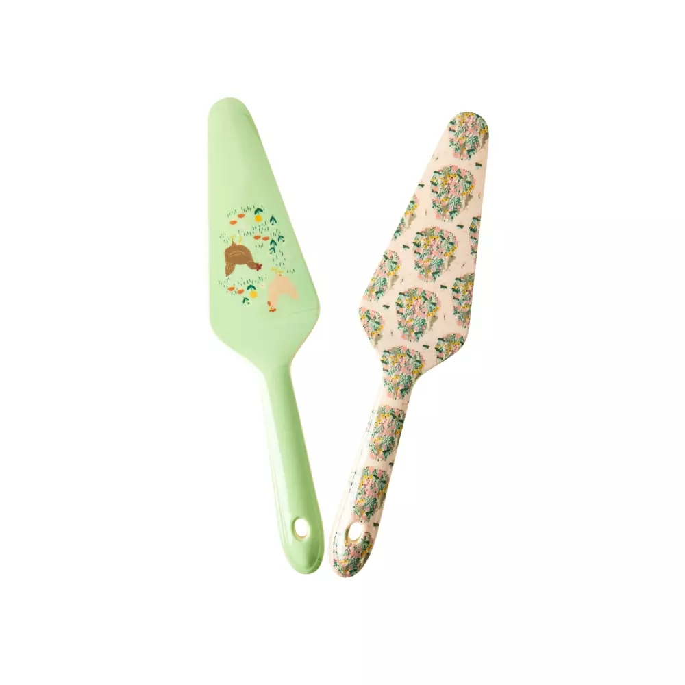 Kakespade Melamin Høner, 5708315218435, MECAS-EAHE, Kjøkken, Fat og Servering, Rice, Melamine Cake Server in Hen Print