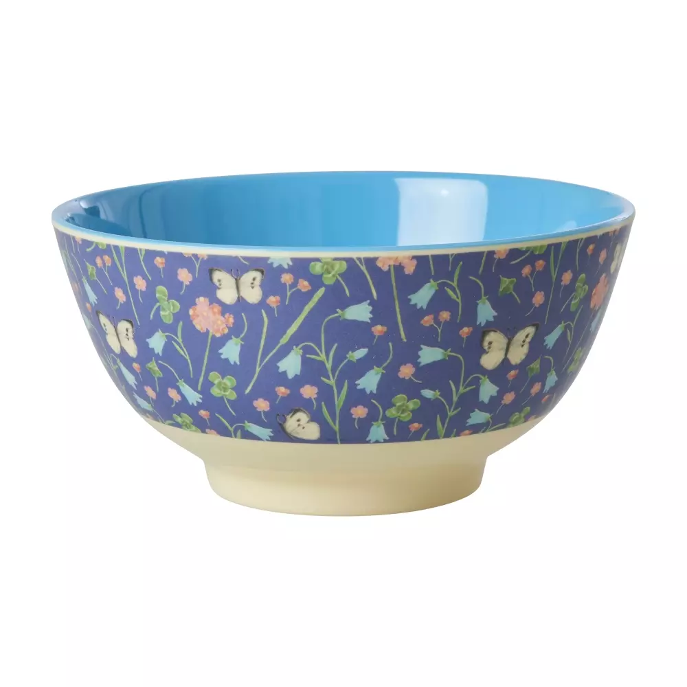 Melaminbolle Butterfly Field D15, 5708315249675, MELBW-BUFI, Kjøkken, Melamin- & Treservise, Rice, Melamine Bowl with Butterfly Field Print - Medium - 700 ml