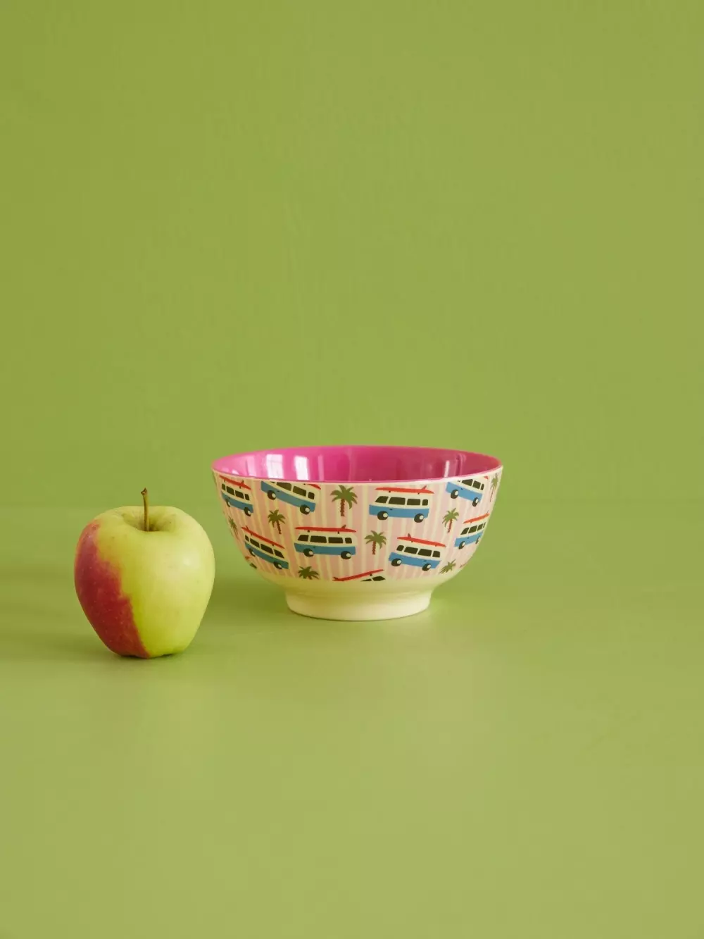 Melaminbolle Biler D15, 5708315247053, MELBW-CARI, Kjøkken, Melamin- & Treservise, Rice, Melamine Bowl with Pink Cars Print - Two Tone - Medium