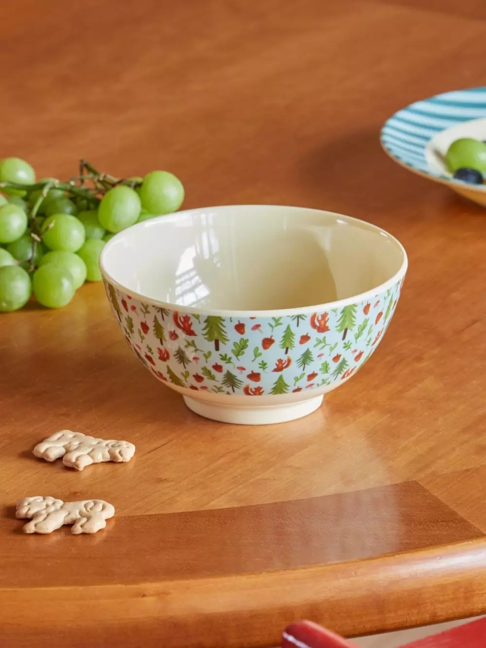 Melaminbolle Blue Happy Forest 700ml, 5708315257403, MELBW-HAFOB, Kjøkken, Melamin- & Treservise, Rice, Melamine Bowl with Blue Happy Forest Print - Medium - 700 ml