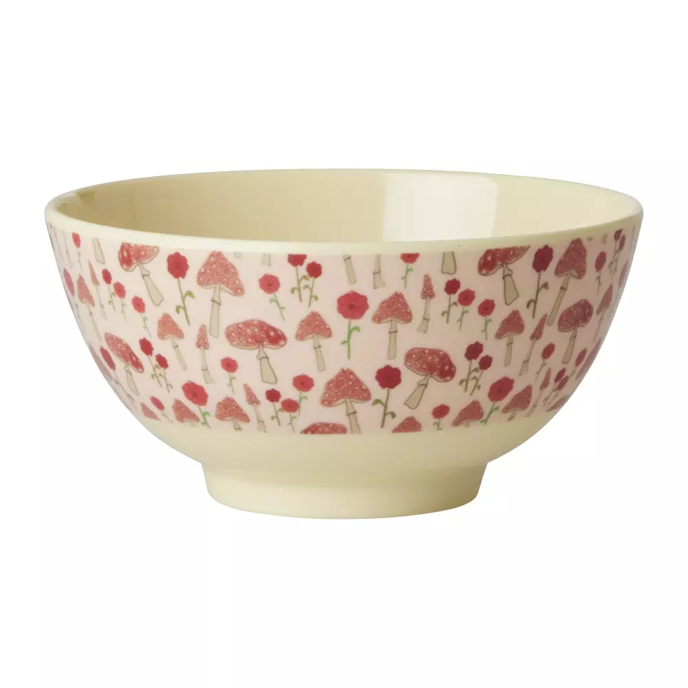 Melaminbolle Pink Happy Forest 700ml, 5708315257281, MELBW-HAFOI, Kjøkken, Melamin- & Treservise, Rice, Melamine Bowl with Pink Happy Forest - Medium - 700 ml