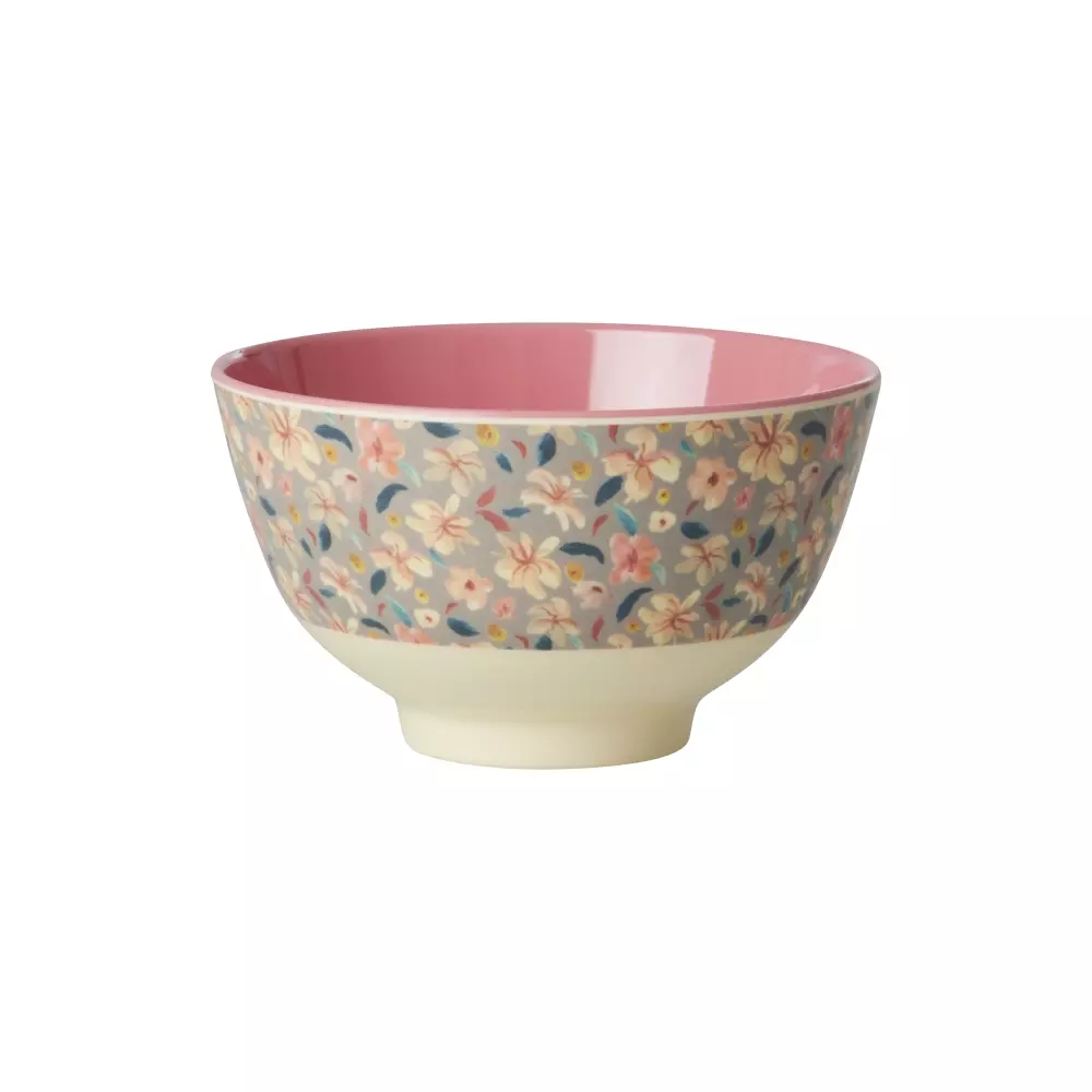 Melaminbolle Sandy Flower 300ml, 5708315256321, MELBW-SSANDY, Kjøkken, Melamin- & Treservise, Rice, Melamine Bowl with Small Sandy Flower Print - Small - 300 ml