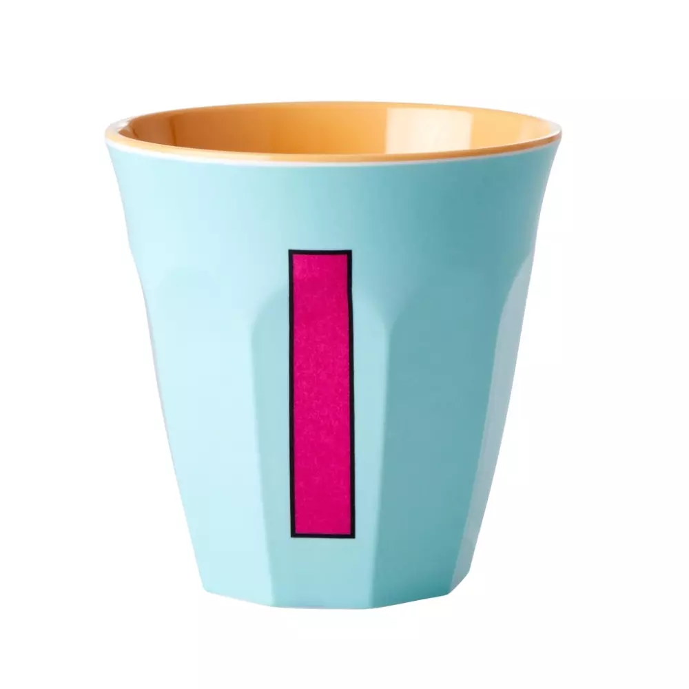 Melamin Bokstavkopp I H9 Rosa, 5708315211641, MELCU-ALPII, Kjøkken, Melamin- & Treservise, Rice, Melamine Cup with the Letter I - Mint - Two Tone - Medium