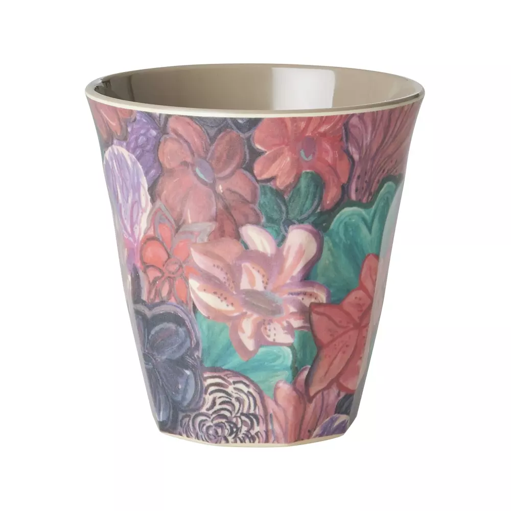 Melaminkopp Forest Flower H9, 5708315256246, MELCU-FOFL, Kjøkken, Melamin- & Treservise, Rice, Melamine Cup with Forest Flower Print - Medium - 250 ml