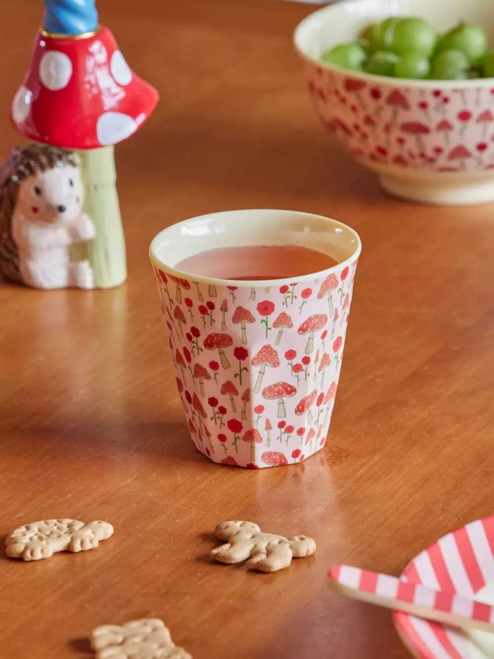 Melaminkopp Pink Happy Forest 250ml, 5708315257373, MELCU-HAFOI, Kjøkken, Melamin- & Treservise, Rice, Melamine Cup with Pink Happy Forest Print - Medium - 250 ml