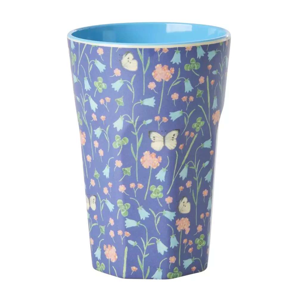 Melaminkopp Butterfly Field H13, 5708315249378, MELCU-LBUFI, Kjøkken, Melamin- & Treservise, Rice, Melamine Cup with Butterfly Field Print - Tall - 400 ml