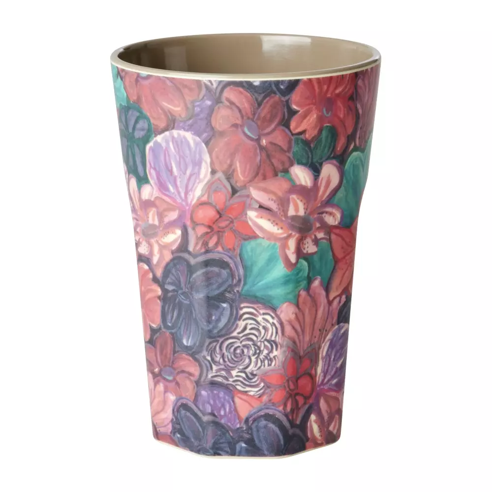 Melaminkopp Forest Flower H13, 5708315256345, MELCU-LFOFL, Kjøkken, Melamin- & Treservise, Rice, Melamine Cup with Forest Flower Print - Tall - 400 ml