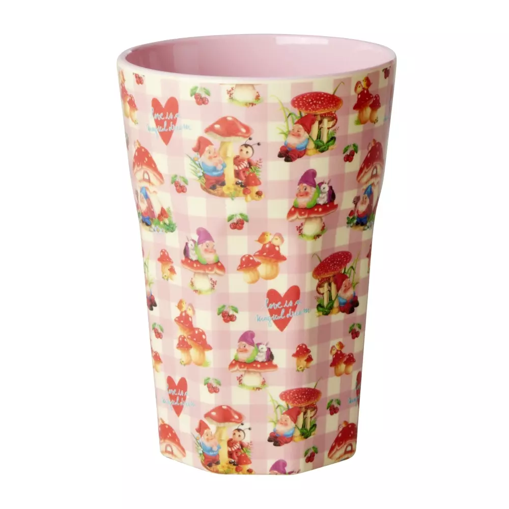 Melaminkopp Love Therapy Gnome H13, 5708315254969, MELCU-LLTGN, Kjøkken, Melamin- & Treservise, Rice, Melamine Cup with Love Therapy Gnome Print - Tall - 400 ml