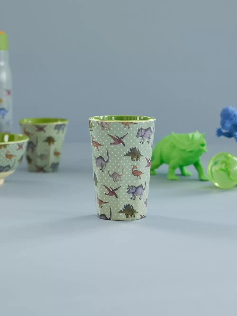 Melaminkopp Dino H13, 5708315250848, MELCU-LNDINO, Kjøkken, Melamin- & Treservise, Rice, Melamine Cups with New Dino Print - Tall - 400 ml