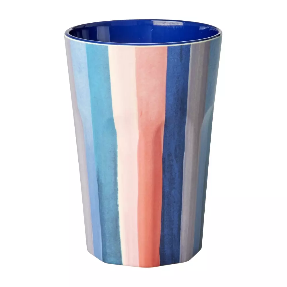 Melaminkopp N.Y Stripes H13, 5708315256314, MELCU-LNY, Kjøkken, Melamin- & Treservise, Rice, Melamine Cup with N.Y. Stripes Print - Tall - 400 ml