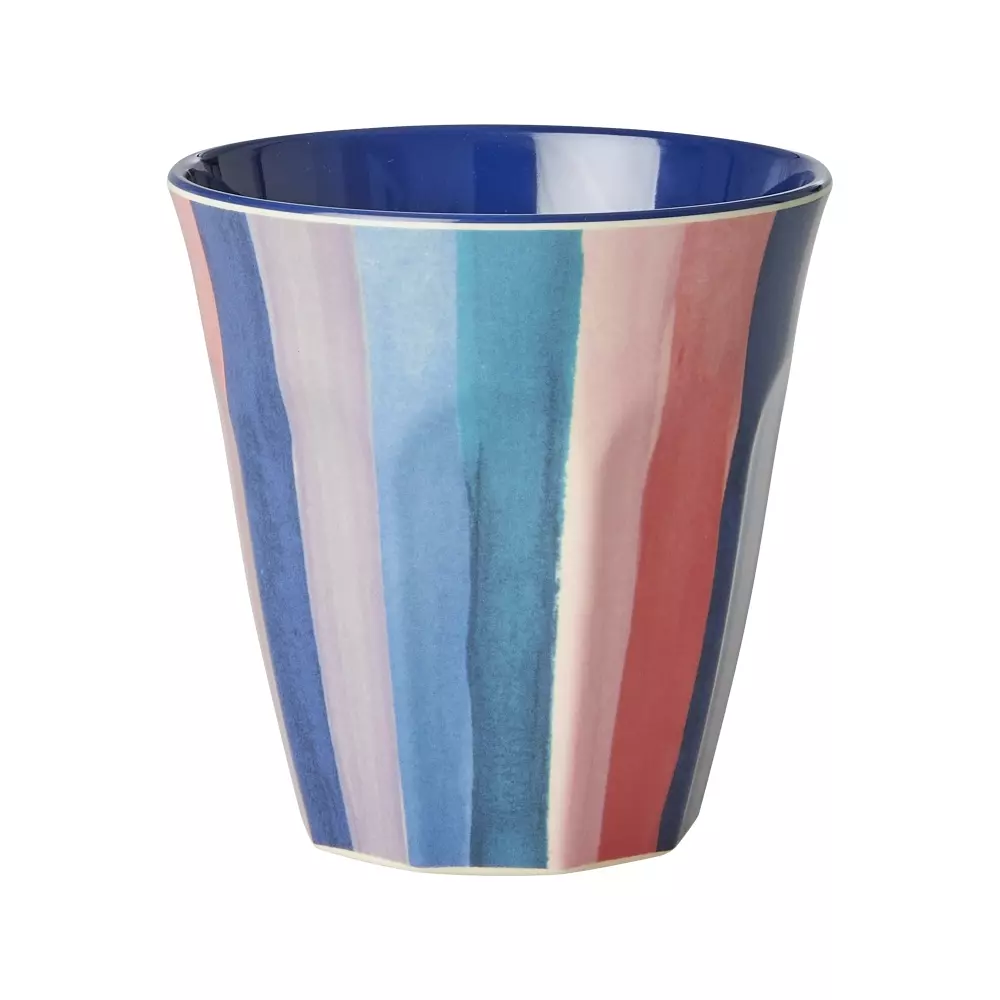 Melaminkopp N.Y Stripes H9, 5708315256291, MELCU-NY, Kjøkken, Melamin- & Treservise, Rice, Melamine Cup with N.Y. Stripes Print - Medium - 250 ml