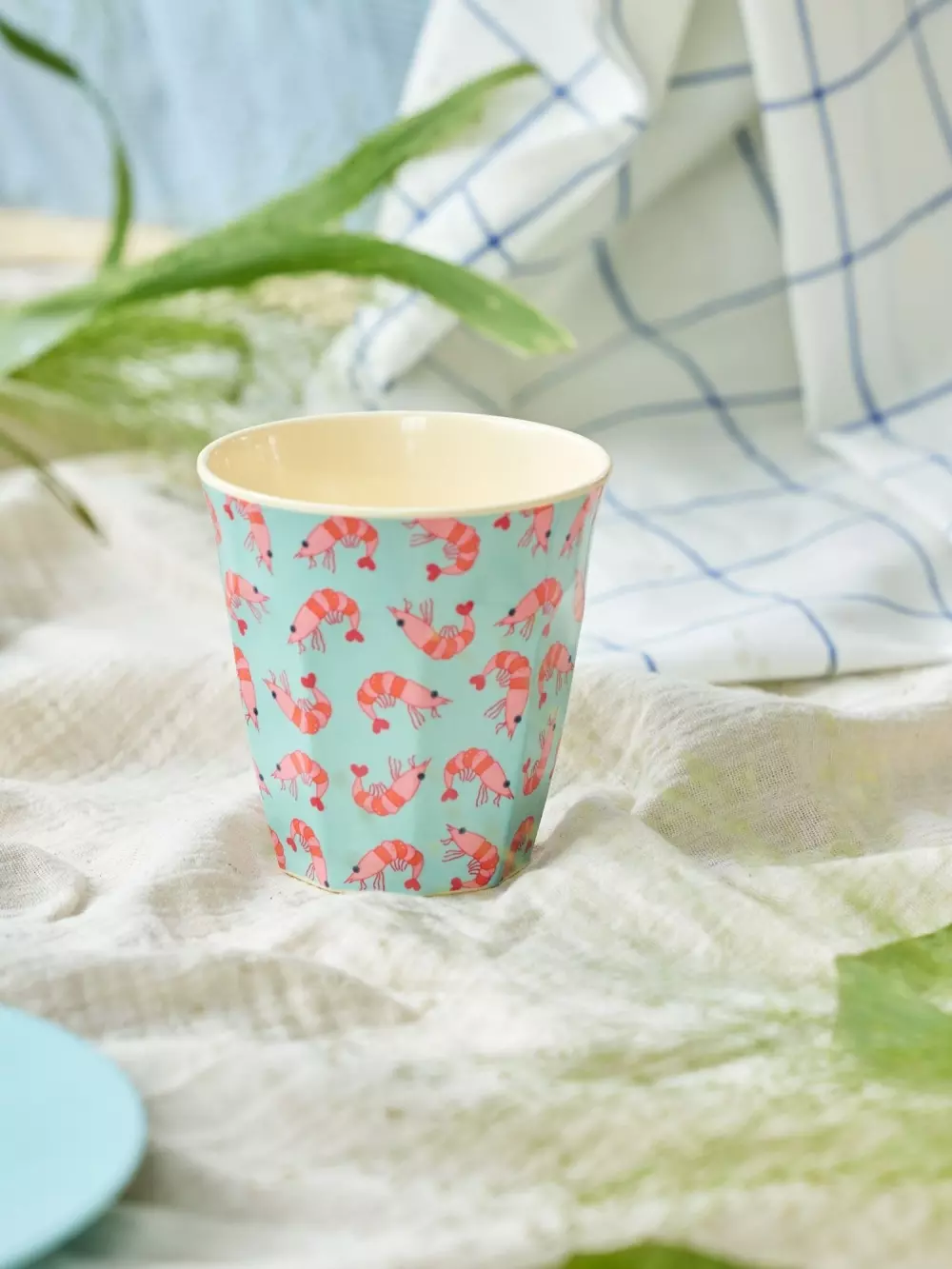 Melaminkopp Reker H9, 5708315259230, MELCU-SHR, Kjøkken, Melamin- & Treservise, Rice, Melamine Cup with Shrimp Print - Medium - 250 ml