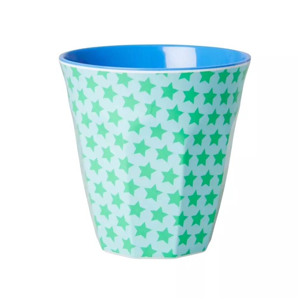 Melaminkopp Stjerner H9, 5708315111613, MELCU-STAR14, Kjøkken, Melamin- & Treservise, Rice, Medium Melamine Cup - Green