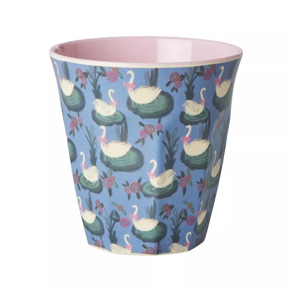 Melaminkopp Swan Lake H9, 5708315256239, MELCU-SWLA, Kjøkken, Melamin- & Treservise, Rice, Melamine Cup with Swan Lake Print - Medium - 250 ml