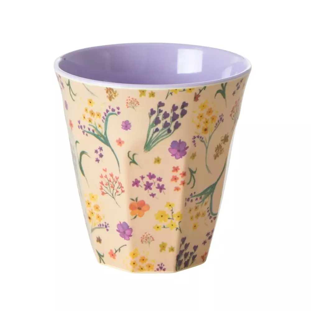 Melaminkopp Wild Flower H9, 5708315214086, MELCU-WIFL, Kjøkken, Melamin- & Treservise, Rice, Medium Melamine cup - Wild Flower