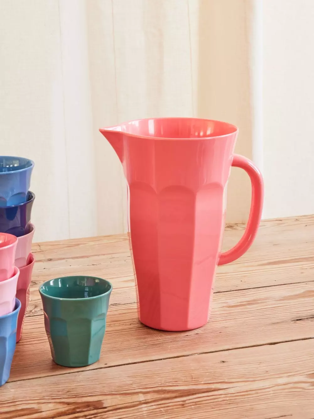 Melamin Mugge Cute Coral, 5708315255843, MELPI-CC, Kjøkken, Melamin- & Treservise, Rice, Melamine Pitcher in Cute Coral - 1.75 L